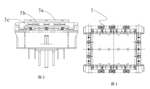 自保溫砌塊成型機結(jié)構(gòu)中的上下升降雙料隔離系統(tǒng)結(jié)構(gòu)主視圖 自保溫砌塊成型機結(jié)構(gòu)中的上下升降雙料隔離系統(tǒng)結(jié)構(gòu)主視圖